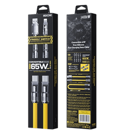 کابل شارژ 4 کاره 65 وات وکومه مدل WEKOME WDC-20 mecha convertible data cable