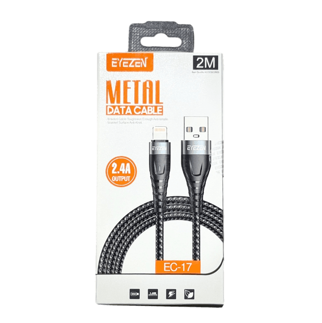 کابل شارژ EYEZEN مدل EC17 مبدل USB به Lightening طول 2 متر