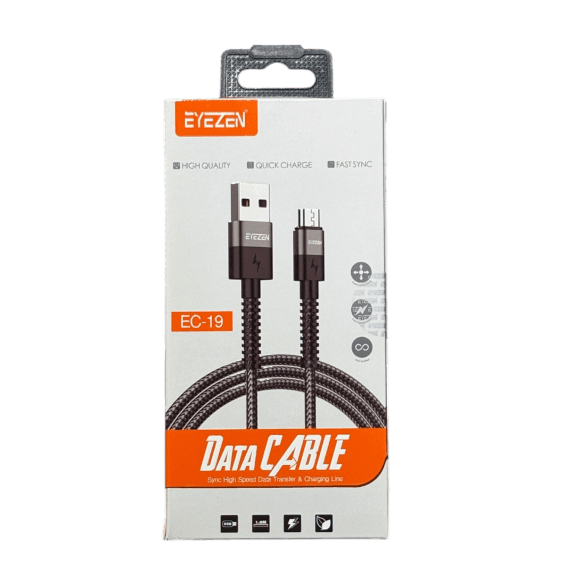 کابل شارژ EYEZEN مدل EC19 USB به Micro USB طول 1 متر