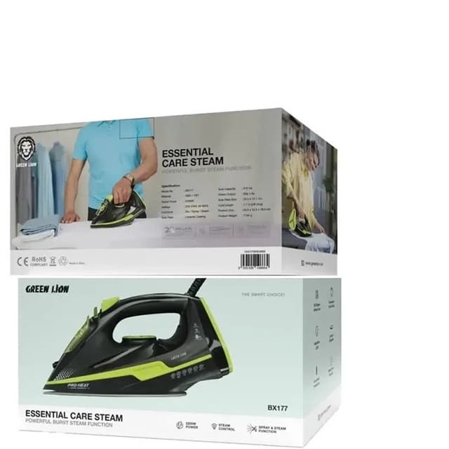 اتو بخار گرین لاین Green Lion مدل GNESTMIR Essential Care Steam Iron ۲۲۰0W 