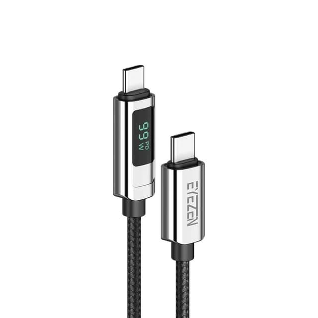 کابل شارژ EYEZEN مدل Digital HD EC12 60W PD USB-C به USB-C
