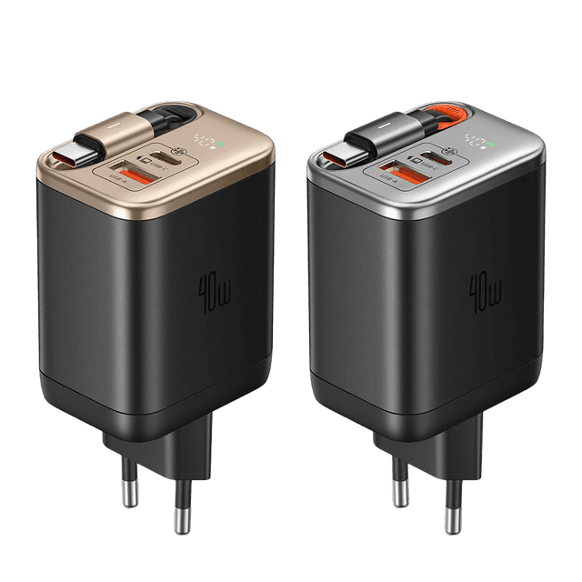شارژر دیواری 40 وات مک دودو مدل MCDODO FreeGo 40w GaN charger with built-in retractable cable