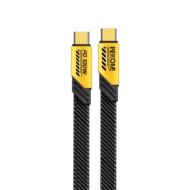 کابل شارژ 100 وات تایپ سی به تایپ سی وکومه مدل WEKOME WDC-192 MECHA SERIES USB-C to TYPE-C cable