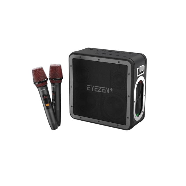 اسپیکر پرتابل و مسافرتی کارائوکه آی‌زن مدل Eyezen ES-10 (به همراه ۲ میکروفون بیسیم)