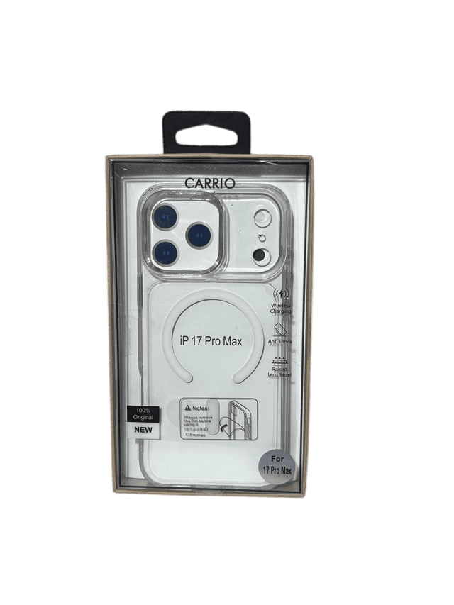 قاب شفاف مغناطیسی ایفون 17 پرو مکس برند CARRIO (magsafe compatible)